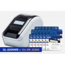 Brother QL-820NWB Label Printer and Label BUNDLE
